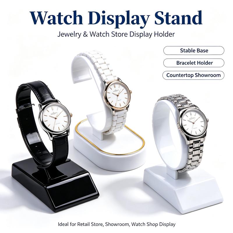 Jewelry And Watches Inc - 2/4 szt. Czarno-białe rekwizyty do ekspozycji