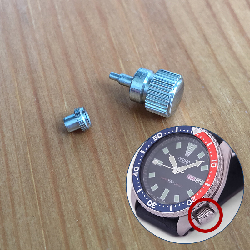 Seiko Watch Prospex - stalowa wodoodporna koronka do męskiego zegarka